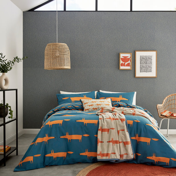 SCION Mr Fox Brushed Cotton Duvet Cover Set Wayfair.co.uk